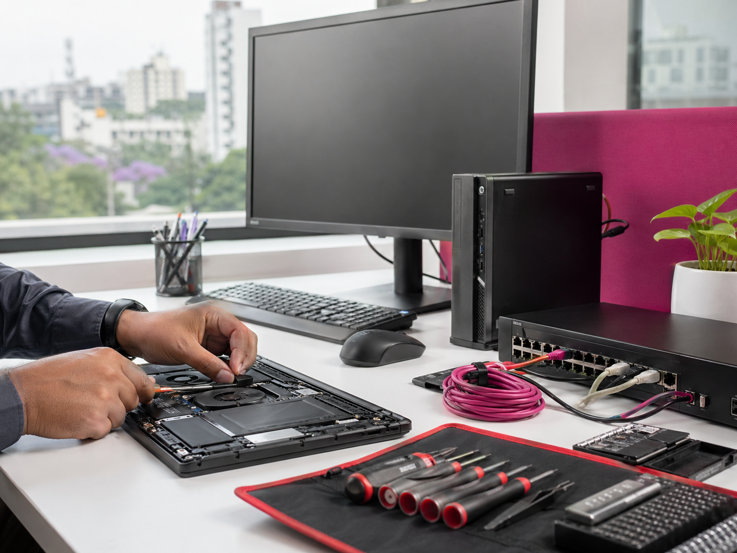 Dataware certified technician providing on-site IT support